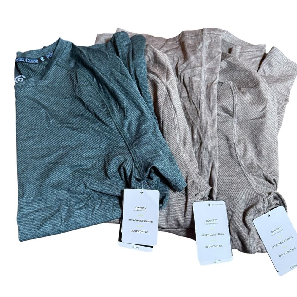 Champion Power Core Mens Duo Dry Breathable Athletic Shirts Set Of 3 NEW Small